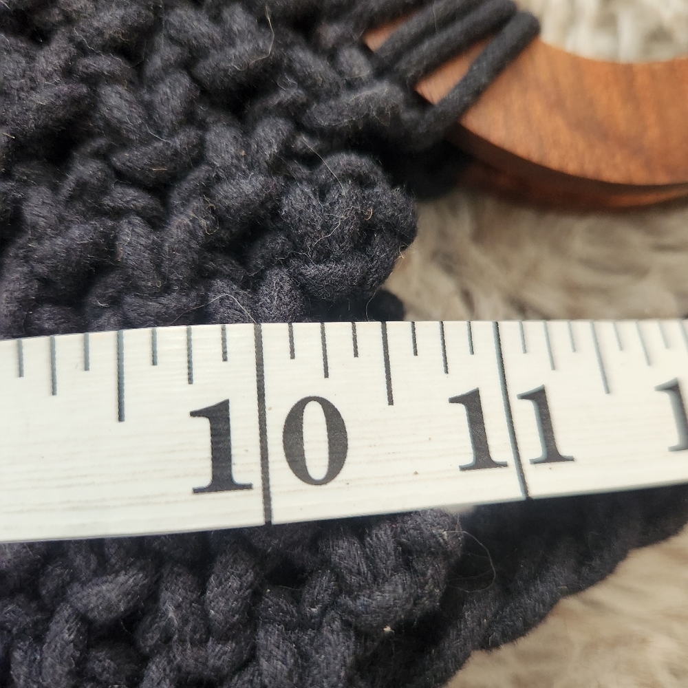 Danielle Nicole Macrame Crochet Crossbody Bag Bla… - image 7